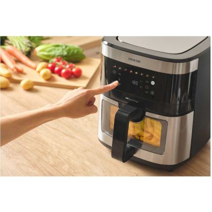 Sencor - Kuumailmafriteeraus 9 l 1700W/230V musta/matattu kromi