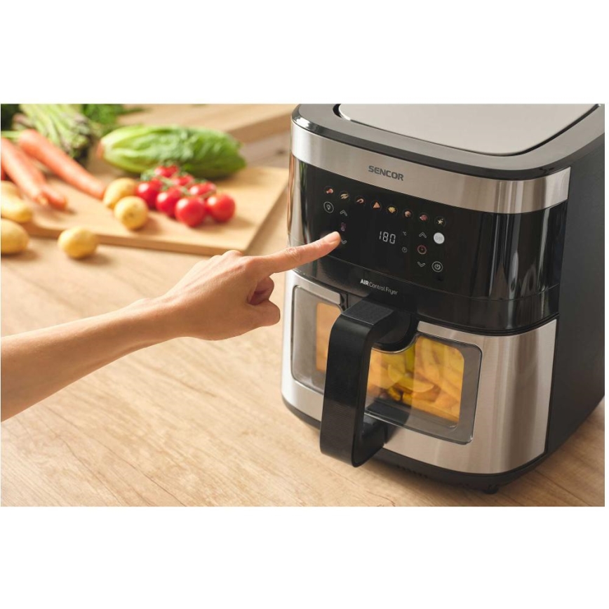 Sencor - Kuumailmafriteeraus 9 l 1700W/230V musta/matattu kromi