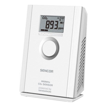 Sencor - Langaton CO2-anturi 5V/3xAA 2000 mAh
