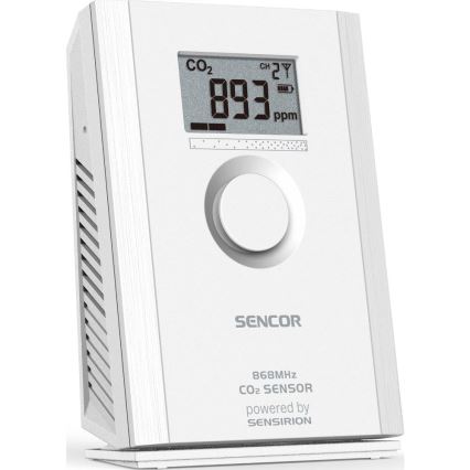 Sencor - Langaton CO2-anturi 5V/3xAA 2000 mAh