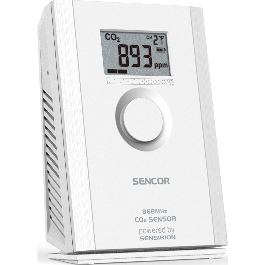 Sencor - Langaton CO2-anturi 5V/3xAA 2000 mAh