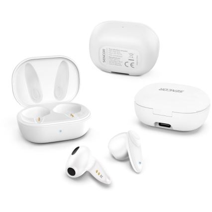 Sencor - Langaton earphones IPX4 valkoinen