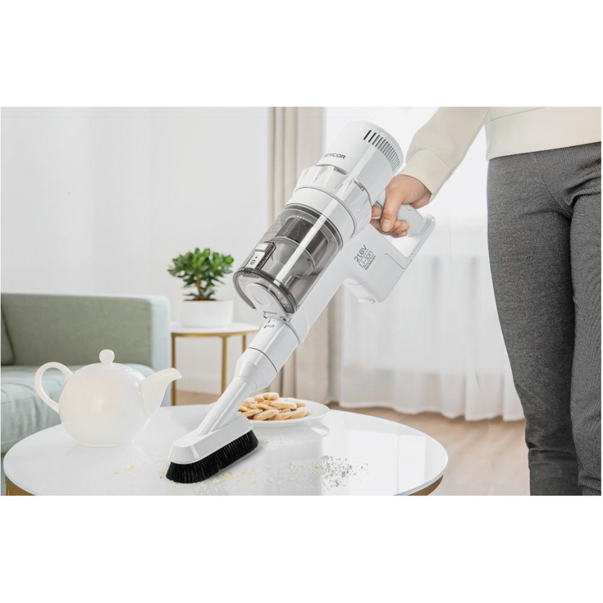 Sencor - Langaton pölynimuri 2in1 250W/2200 mAh valkoinen