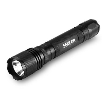 Sencor - LED Alumiininen taskulamppu LED/5W/6xAAA IP44 musta
