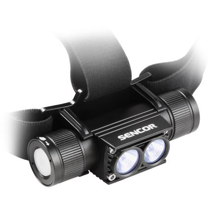 Sencor - LED Ladattava alumiininen otsalamppu LED/5W/2600 mAh IP65