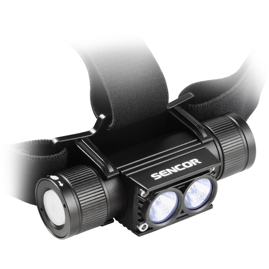 Sencor - LED Ladattava alumiininen otsalamppu LED/5W/2600 mAh IP65