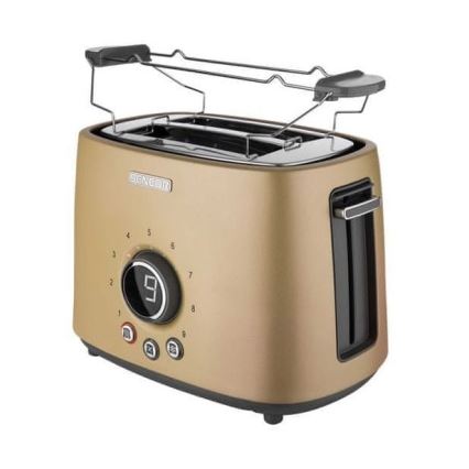 Sencor - Leivänpaahdin kaksi reikää ja lämmittäjä 1000W/230V beige