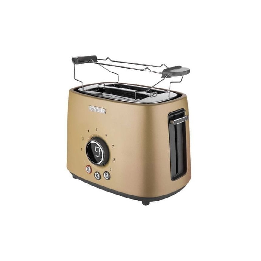 Sencor - Leivänpaahdin kaksi reikää ja lämmittäjä 1000W/230V beige