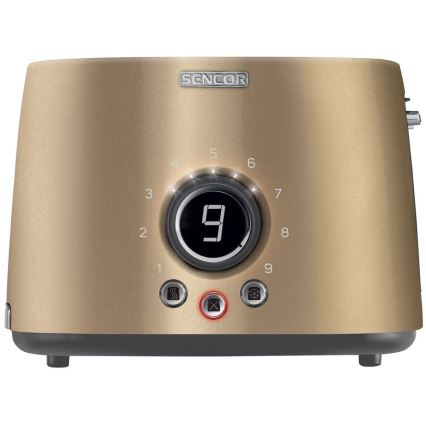 Sencor - Leivänpaahdin kaksi reikää ja lämmittäjä 1000W/230V beige