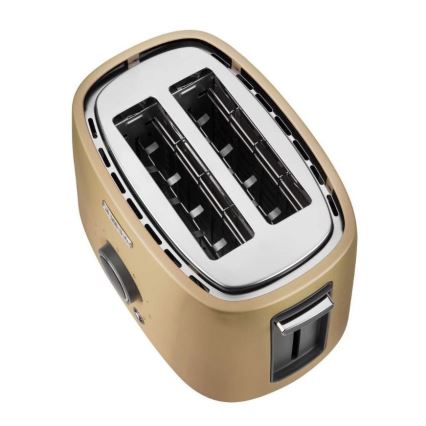 Sencor - Leivänpaahdin kaksi reikää ja lämmittäjä 1000W/230V beige