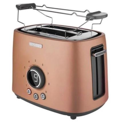 Sencor - Leivänpaahdin kaksi reikää ja lämmittäjä 1000W/230V kupari
