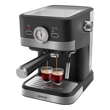 Sencor - Lever kahvinkeitin espresso 1050W/230V musta/mattakromi