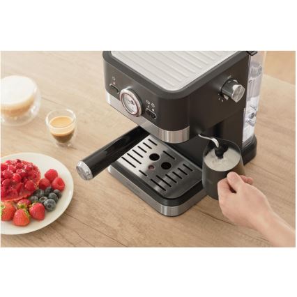 Sencor - Lever kahvinkeitin espresso 1050W/230V musta/mattakromi