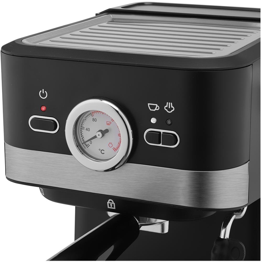 Sencor - Lever kahvinkeitin espresso 1050W/230V musta/mattakromi