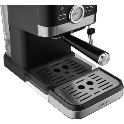 Sencor - Lever kahvinkeitin espresso 1050W/230V musta/mattakromi