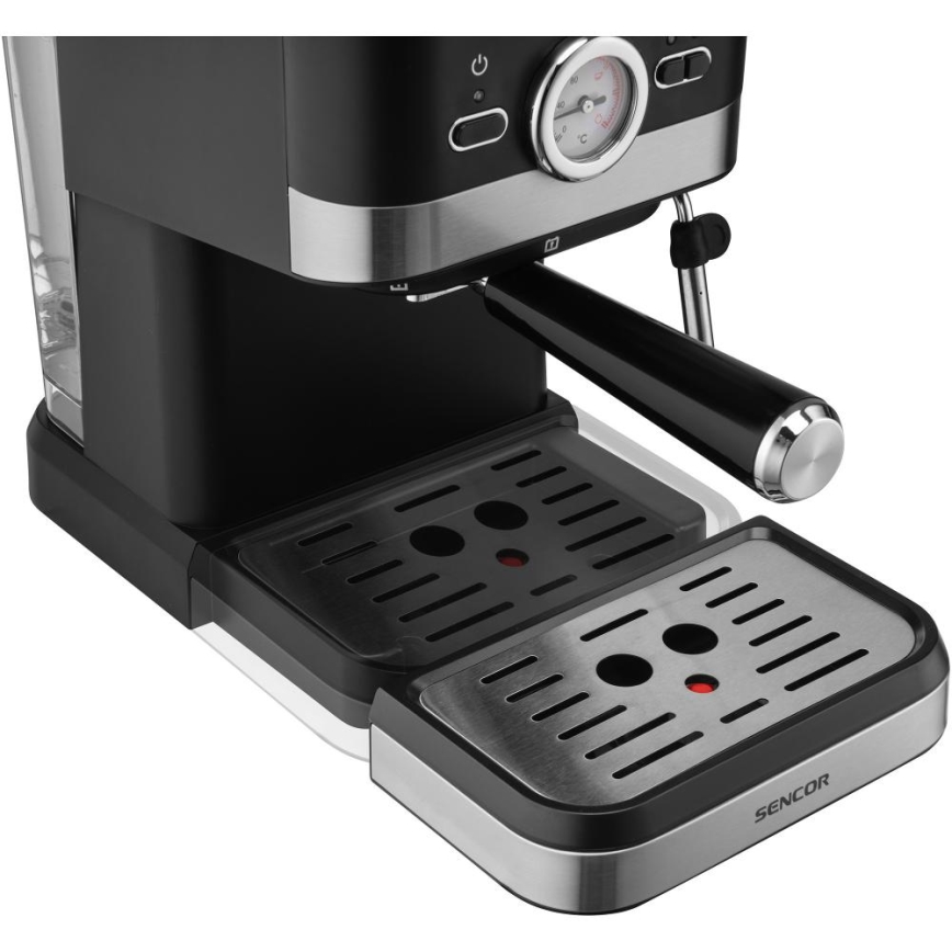 Sencor - Lever kahvinkeitin espresso 1050W/230V musta/mattakromi