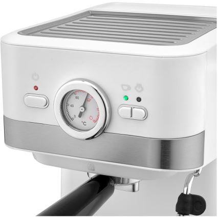 Sencor - Lever kahvinkeitin espresso 1050W/230V valkoinen/mattakromi