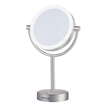 Sencor - Meikkipeili LED-taustavalolla LED/5W/230V ruostumaton