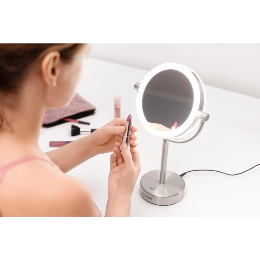 Sencor - Meikkipeili LED-taustavalolla LED/5W/230V ruostumaton