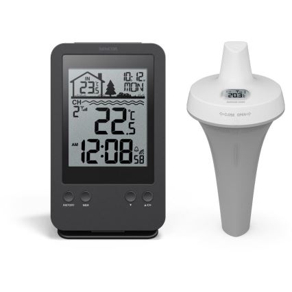Sencor - Mittausasema langattomalla uima-altaan kellukkeen anturilla 2xAA + 2xAA IPX7