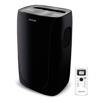 Sencor - Mobiili ilmastointilaite LED-näytöllä 3in1 1000W/230V 9000 BTU musta + kaukosäädin