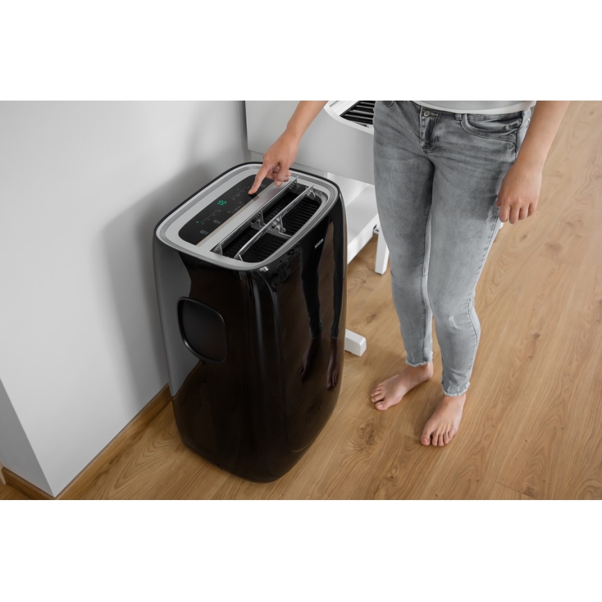 Sencor - Mobiili ilmastointilaite LED-näytöllä 3in1 1000W/230V 9000 BTU musta + kaukosäädin