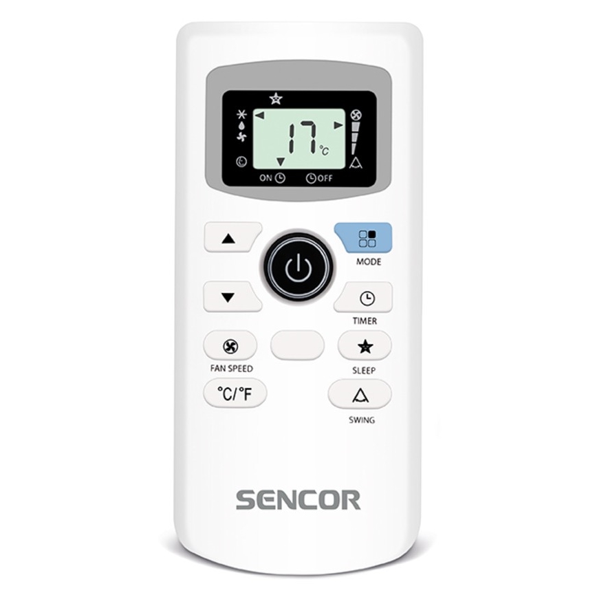 Sencor - Mobiili ilmastointilaite LED-näytöllä 3in1 1000W/230V 9000 BTU musta + kaukosäädin