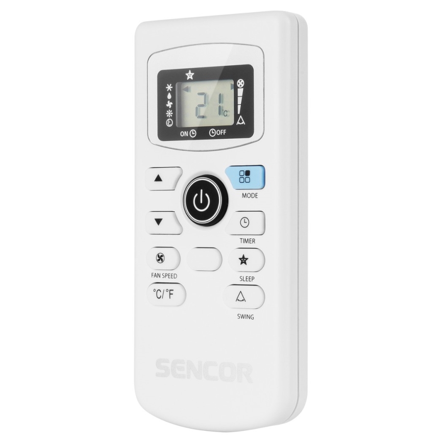 Sencor - Mobiili ilmastointilaite LED-näytöllä 3in1 1000W/230V 9000 BTU musta + kaukosäädin
