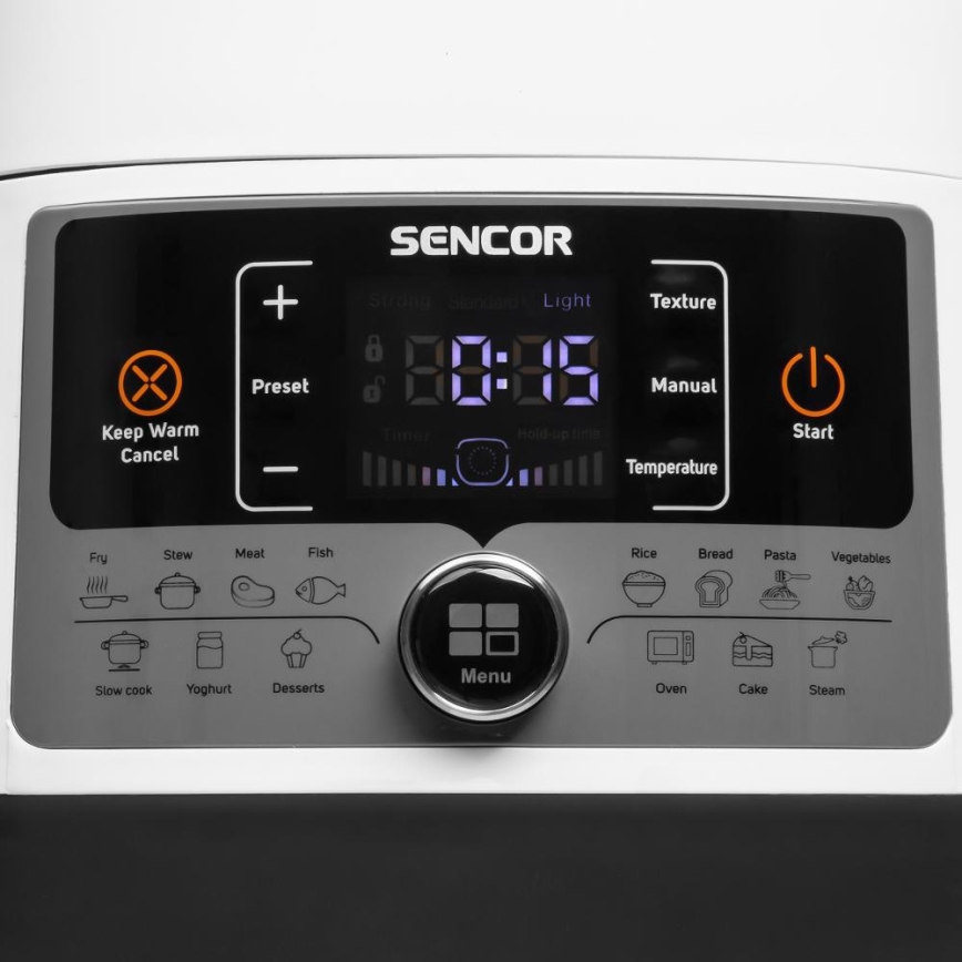 Sencor - Monitoiminen sähköinen painekattila 5,5 l 1000W/230V valkoinen/musta