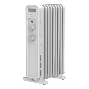 Sencor - Öljytäytteinen patteri, 9-levyinen, 800/1200/2000W/230V, valkoinen