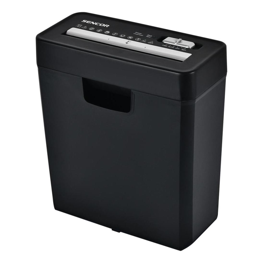 Sencor - Paperisilppuri A4 äänenvoimakkuus 10 l 190W/230V musta