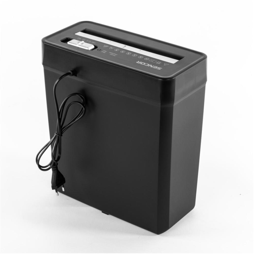 Sencor - Paperisilppuri A4 äänenvoimakkuus 10 l 190W/230V musta