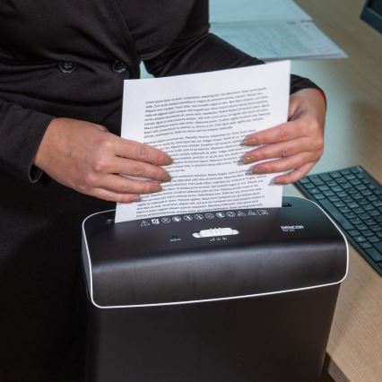 Sencor - Paperisilppuri A4 tilavuus 7 l 230V musta