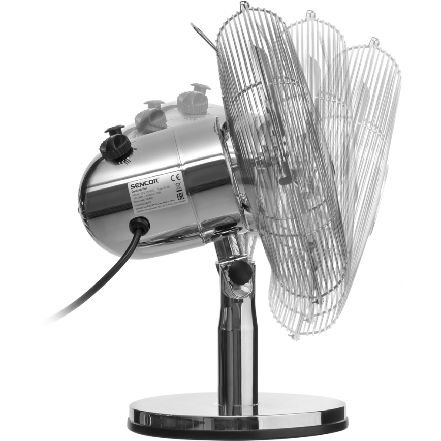 Sencor - Pöytätuuletin 30W/230V kiiltävä kromi