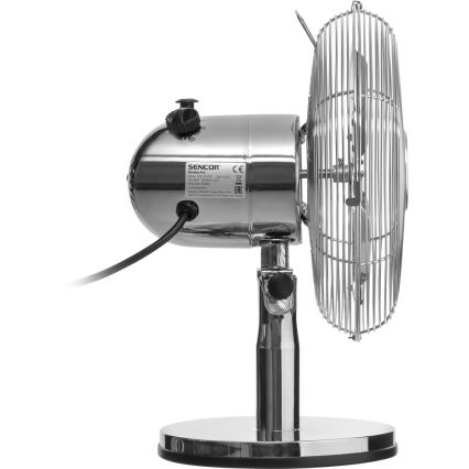 Sencor - Pöytätuuletin 30W/230V kiiltävä kromi