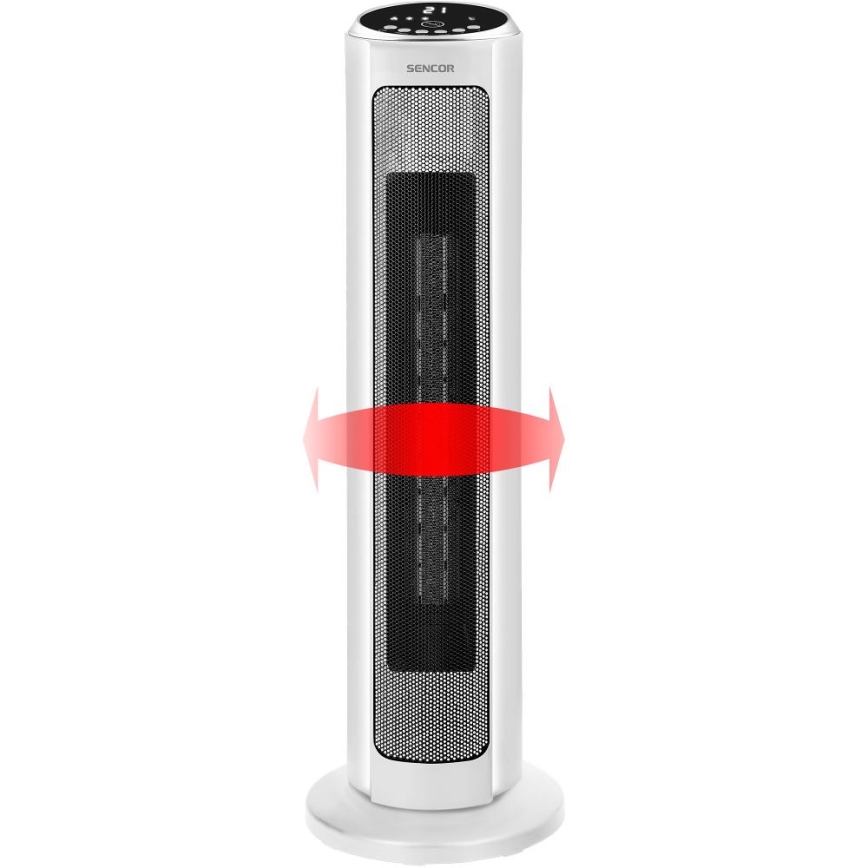Sencor - keraamisella lämmityselementillä varustettu tuuletin 2200W/230V Wi-Fi valkoinen + kaukosäädin
