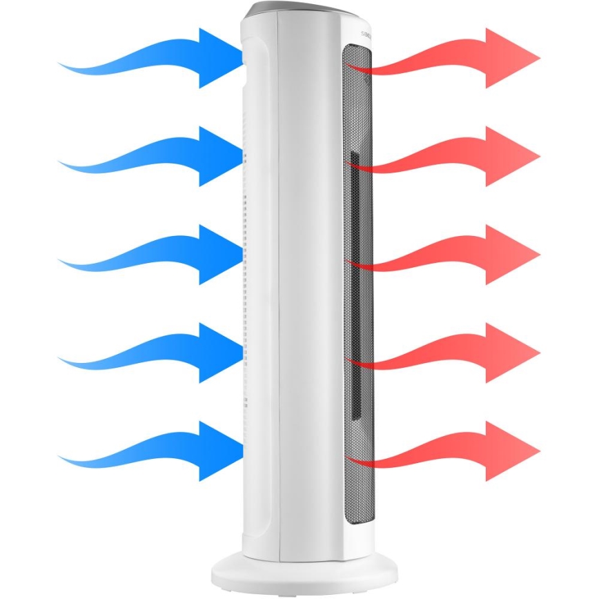 Sencor - keraamisella lämmityselementillä varustettu tuuletin 2200W/230V Wi-Fi valkoinen + kaukosäädin