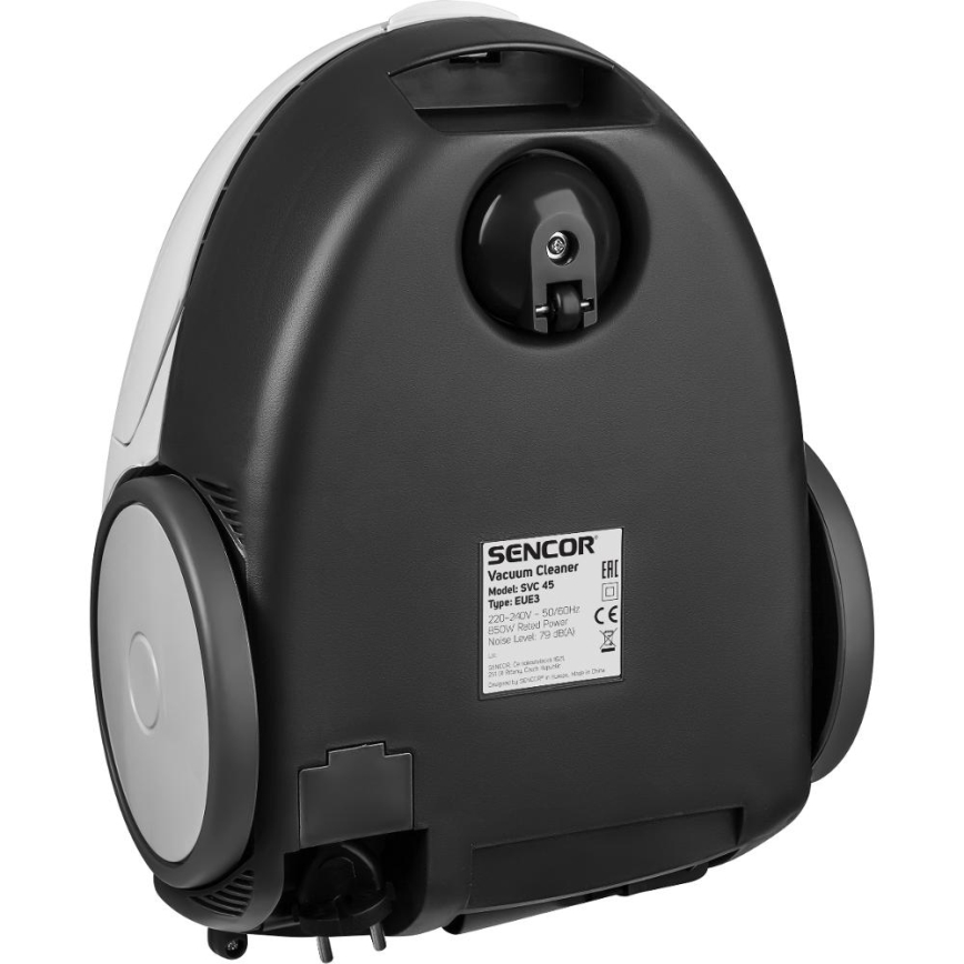 Sencor - Pussi-imuri 1,5 l 850W/230V valkoinen
