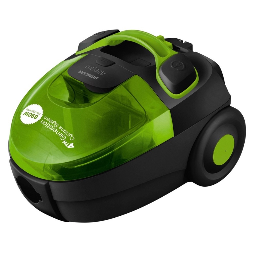 Sencor - Pussiton pölynimuri 1,5 l 890W/230V vihreä/musta