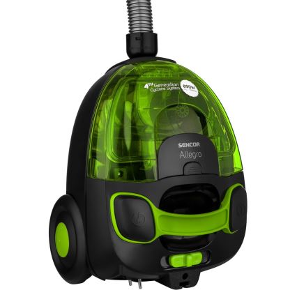 Sencor - Pussiton pölynimuri 1,5 l 890W/230V vihreä/musta