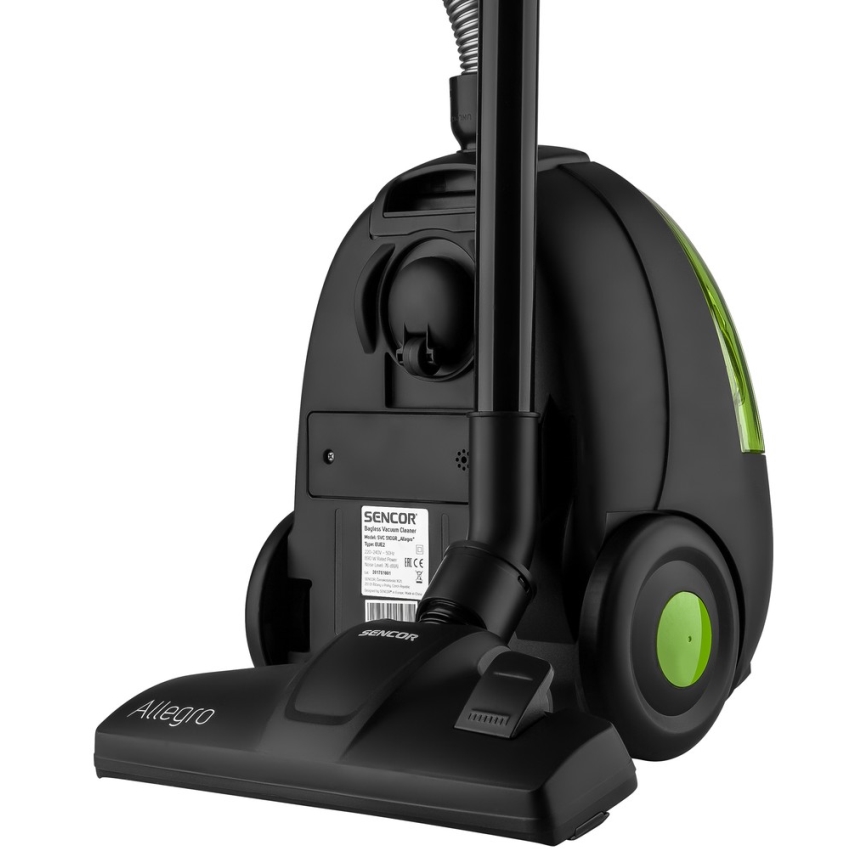 Sencor - Pussiton pölynimuri 1,5 l 890W/230V vihreä/musta
