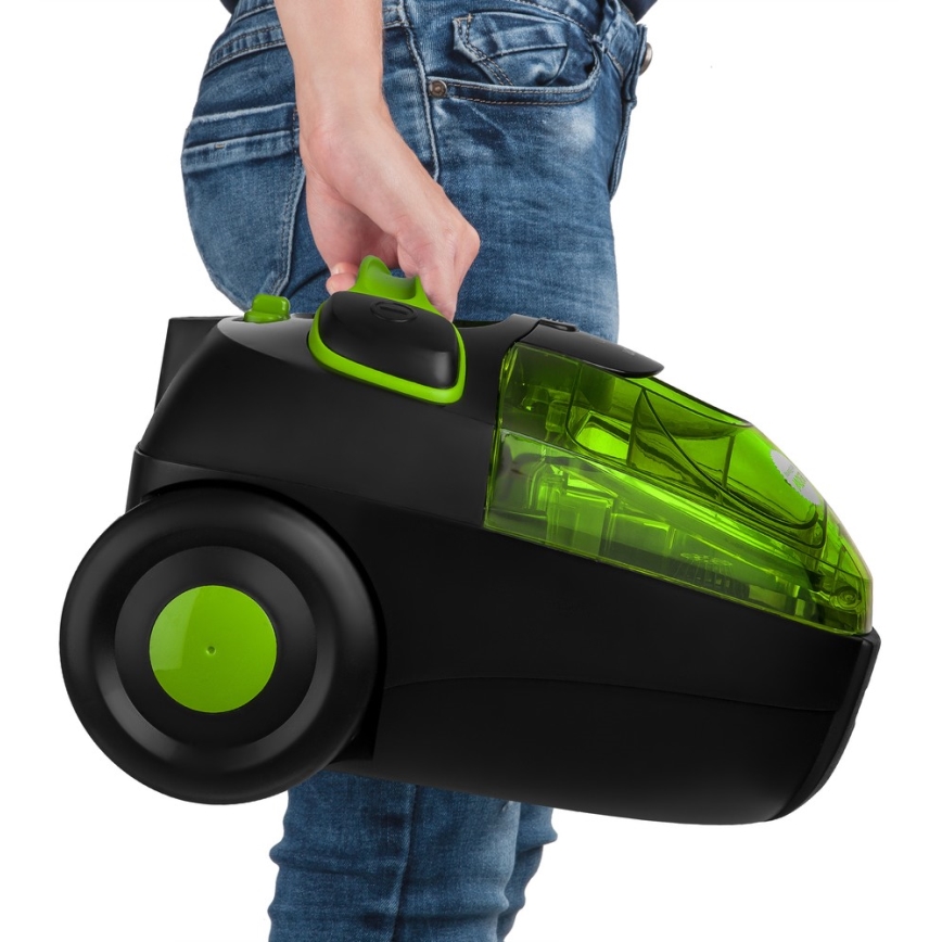Sencor - Pussiton pölynimuri 1,5 l 890W/230V vihreä/musta