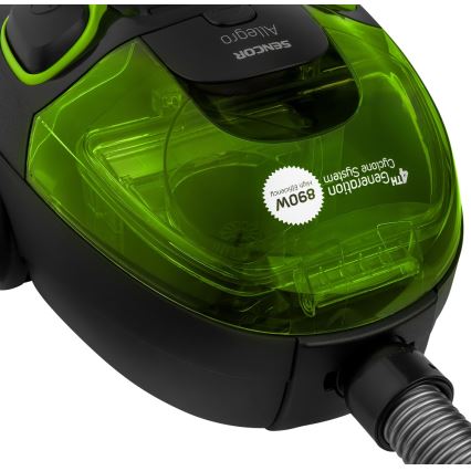 Sencor - Pussiton pölynimuri 1,5 l 890W/230V vihreä/musta