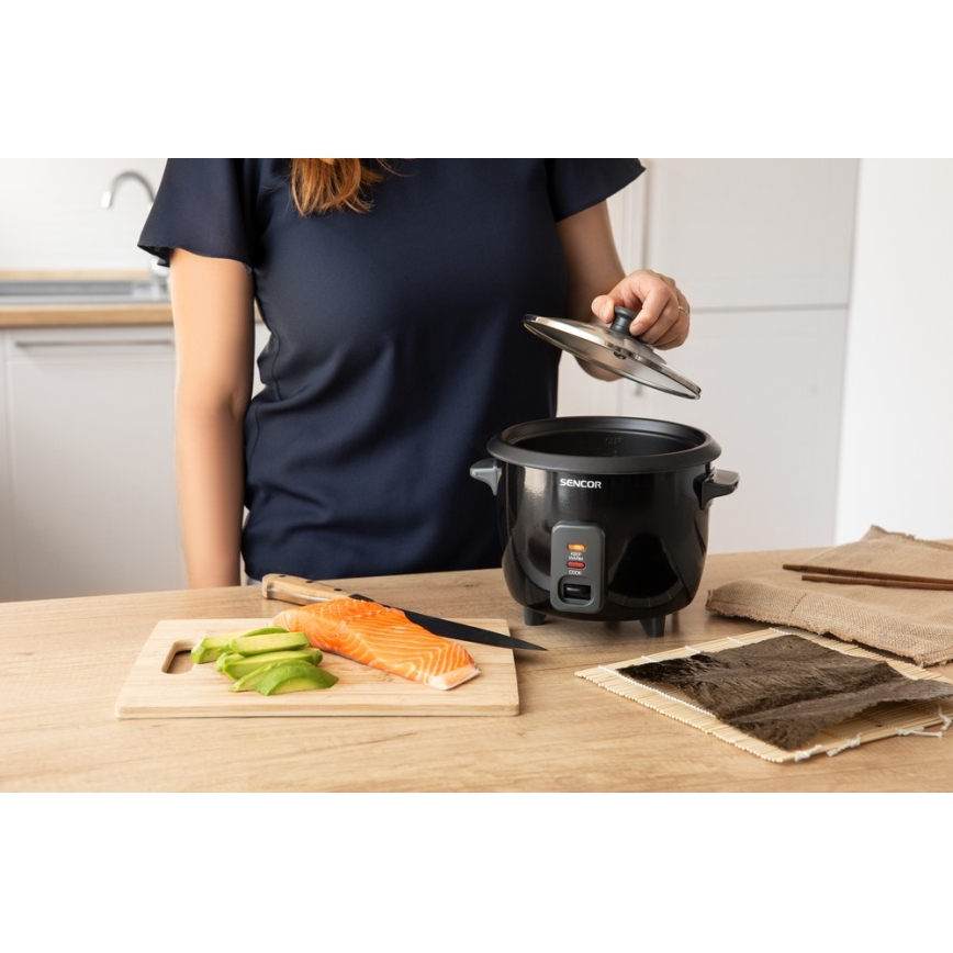 Sencor - Riisinkeitin 300W/230V 0,6l musta