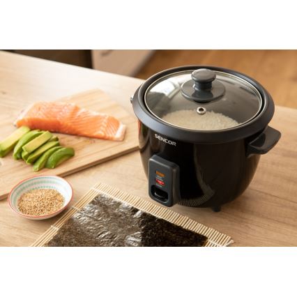 Sencor - Riisinkeitin 300W/230V 0,6l musta