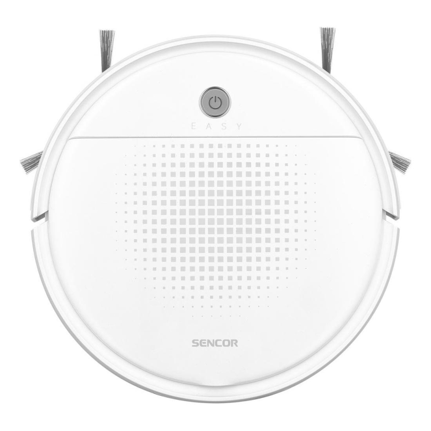 Sencor - Robotti-imuri mopilla 2in1 18W/1500 mAh valkoinen + kauko-ohjaus