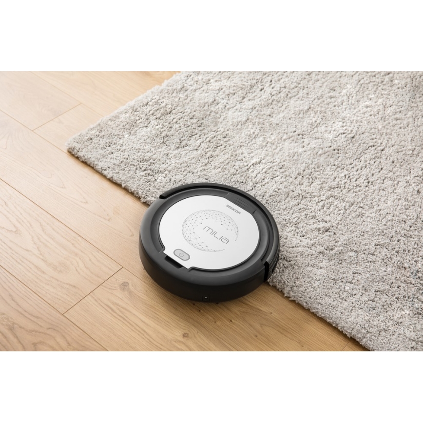 Sencor - Robottipölynimuri mopilla 2in1 15W/14,4V 1500 mAh musta