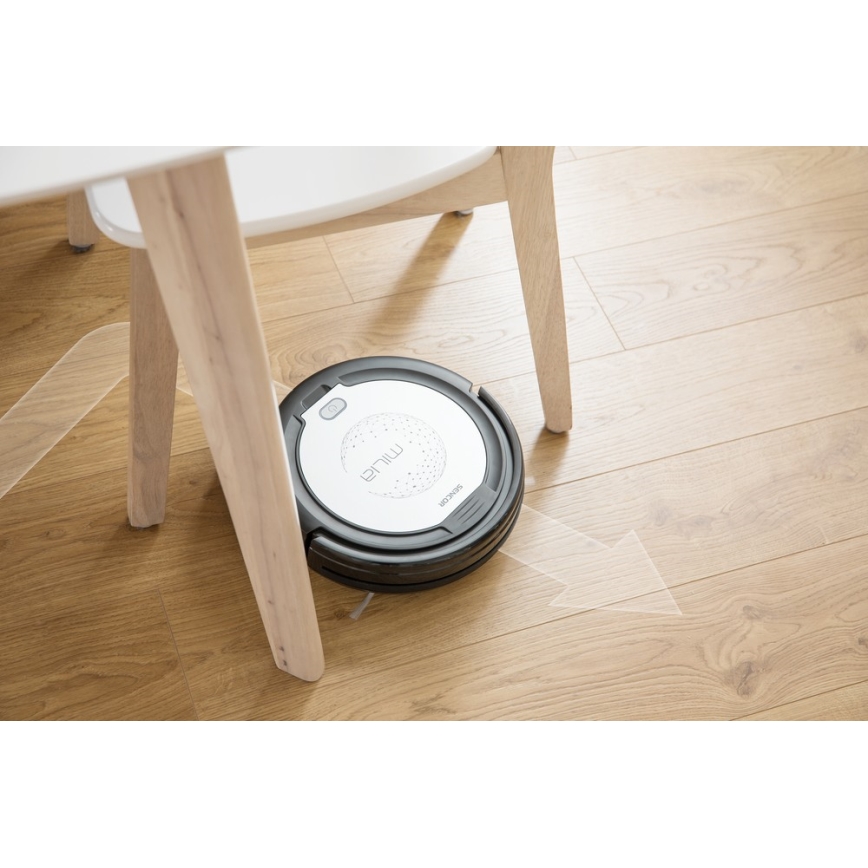 Sencor - Robottipölynimuri mopilla 2in1 15W/14,4V 1500 mAh musta