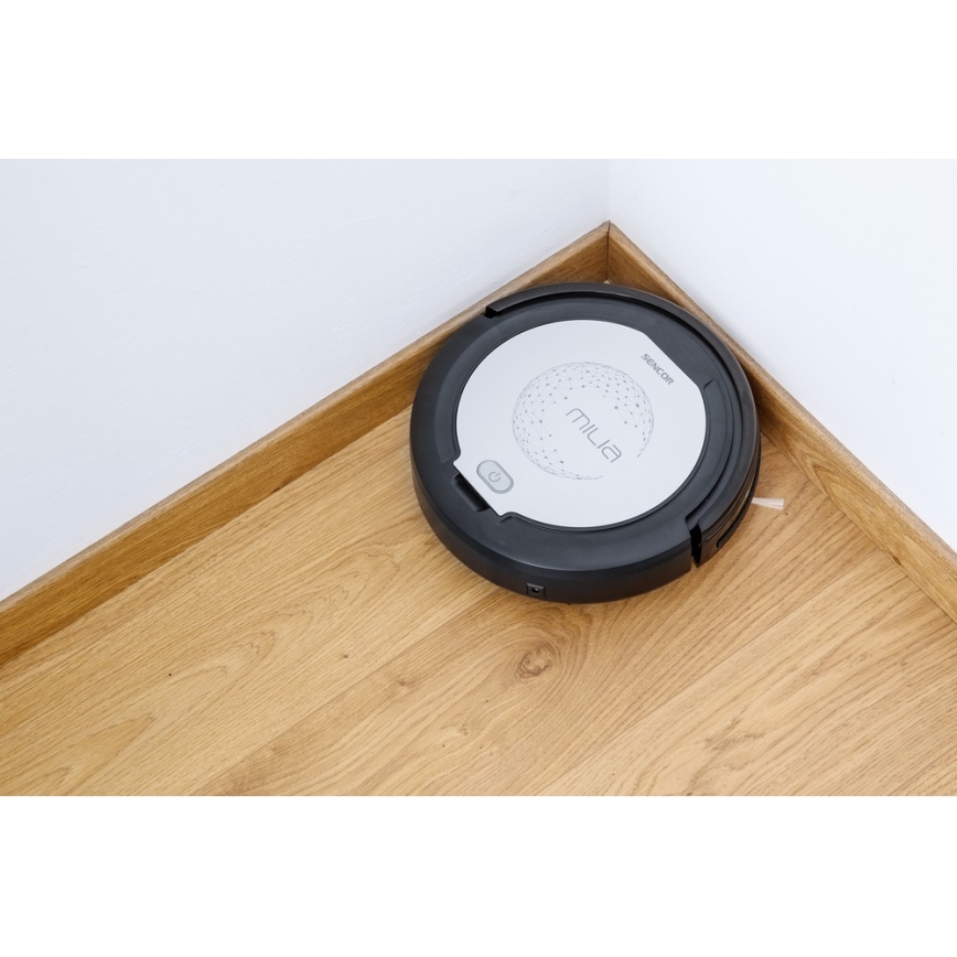 Sencor - Robottipölynimuri mopilla 2in1 15W/14,4V 1500 mAh musta