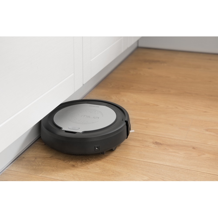 Sencor - Robottipölynimuri mopilla 2in1 15W/14,4V 1500 mAh musta